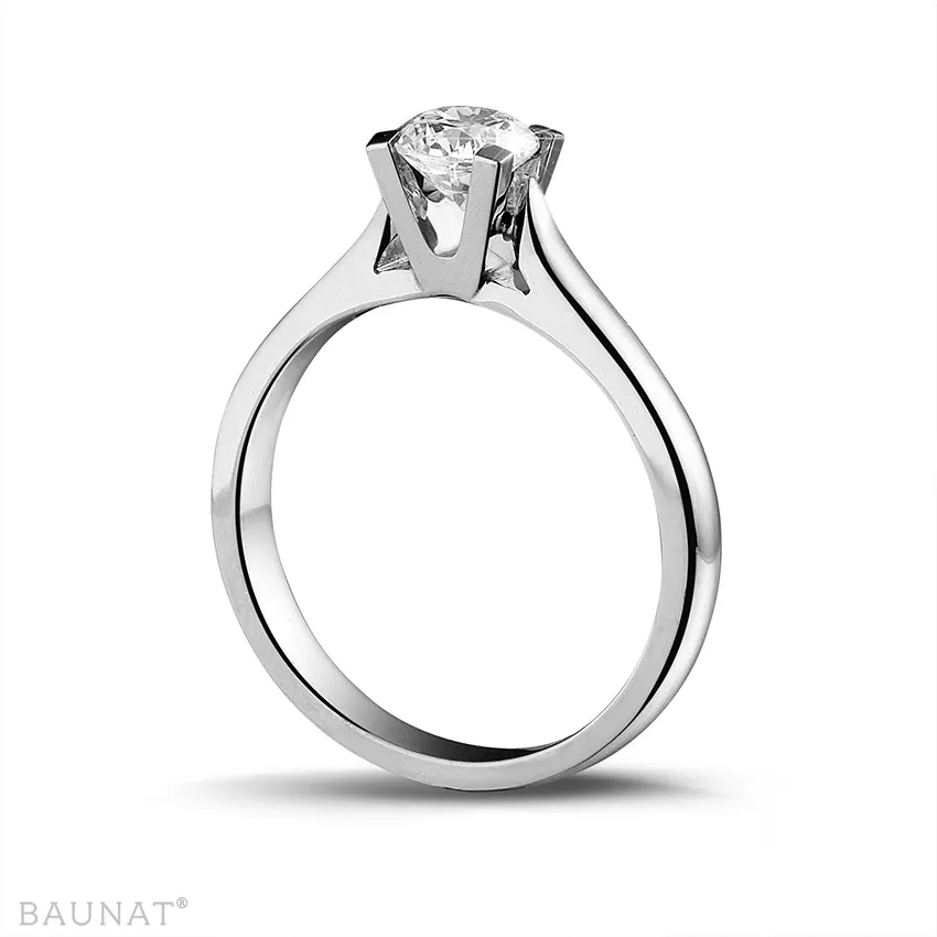 0.50 quilates anillo solitario diamante de oro blanco 