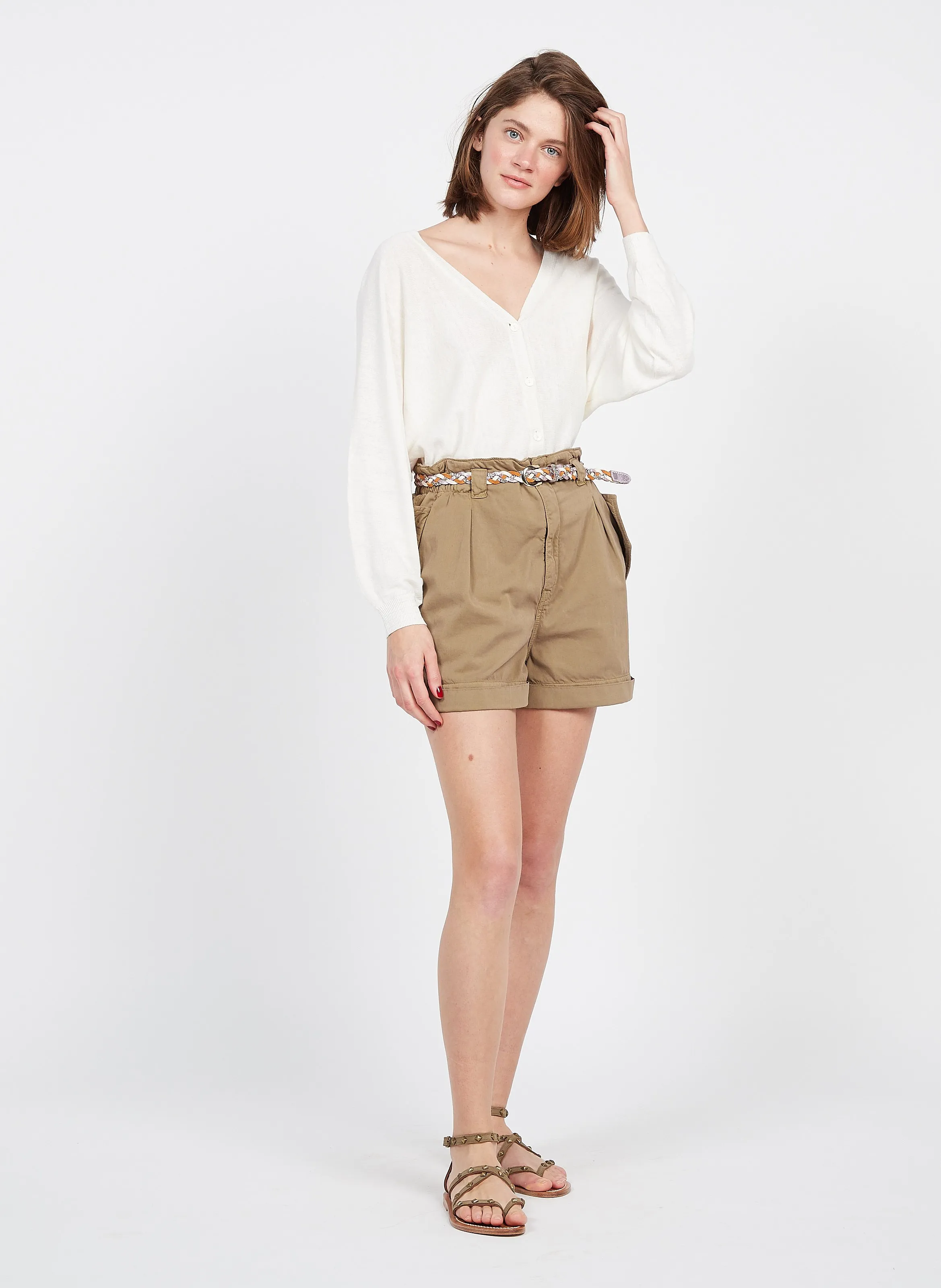 ACQUAVERDE DESERT  SHORT DE ALGODóN EN CAQUI