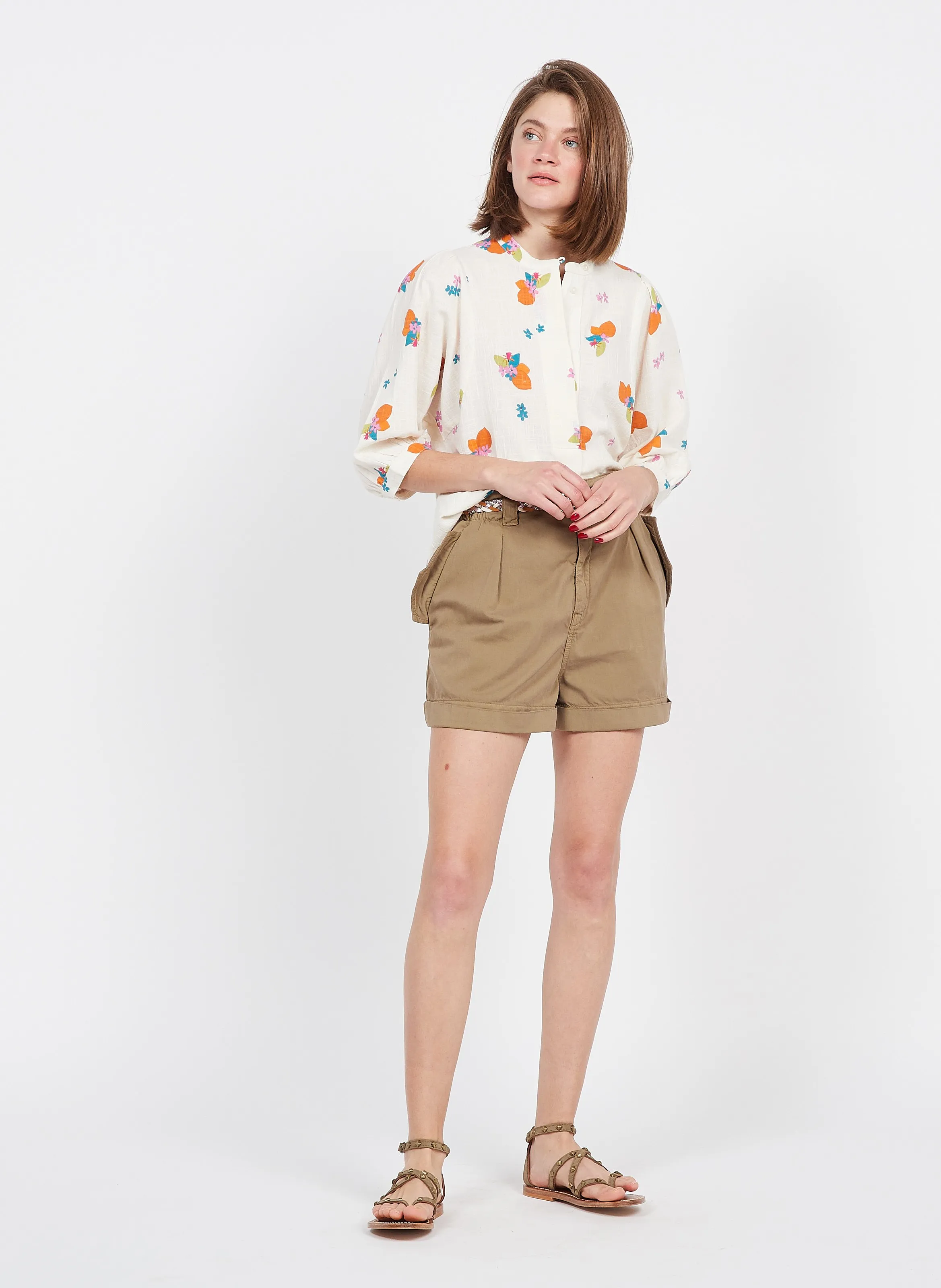 ACQUAVERDE DESERT  SHORT DE ALGODóN EN CAQUI