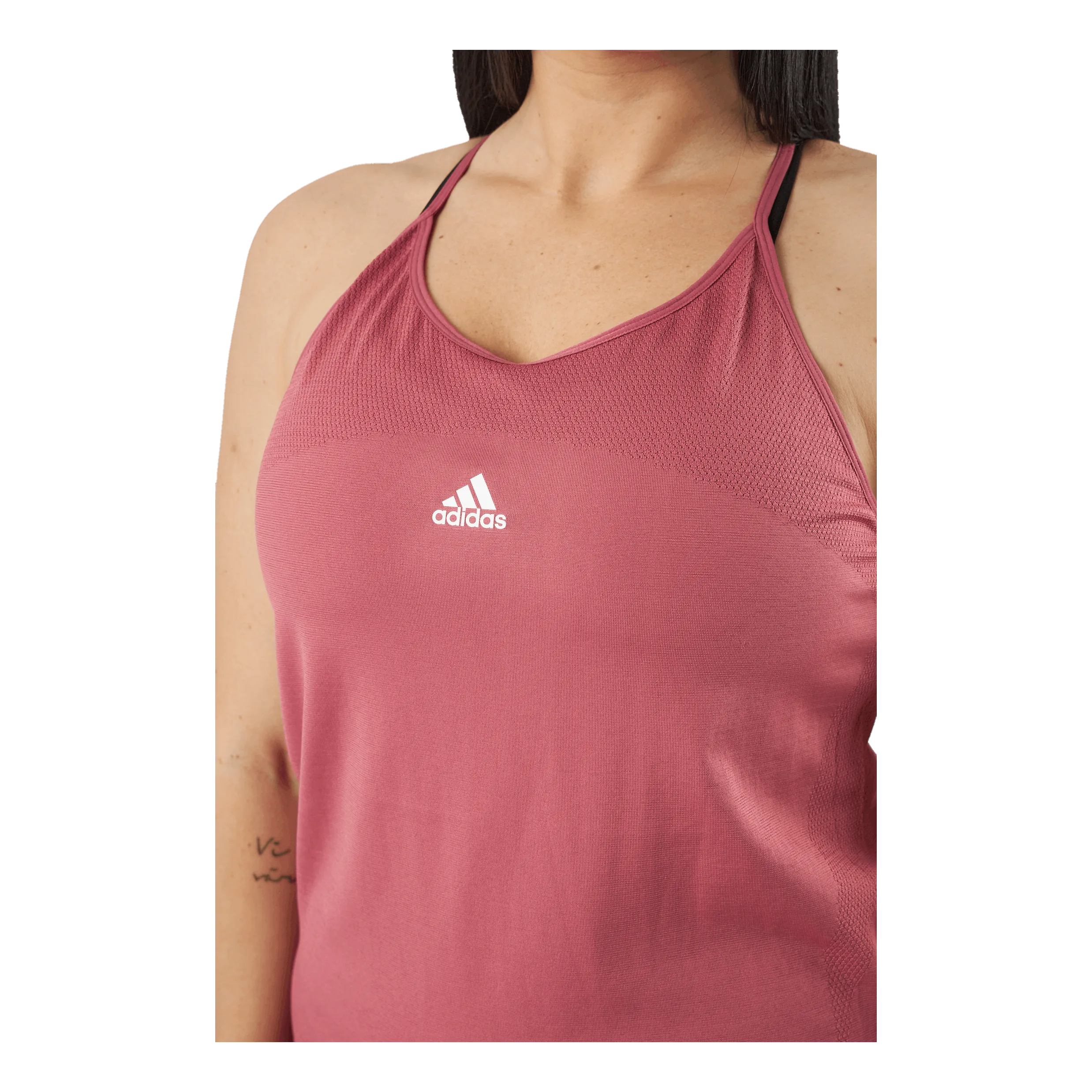 Adidas adidas AEROKNIT Seamless Loose Tank Top Pnkstr/White