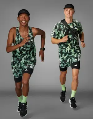 Adidas Camiseta Own the Run Allover Print 3 bandas