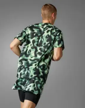 Adidas Camiseta Own the Run Allover Print 3 bandas