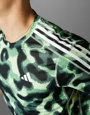 Adidas Camiseta Own the Run Allover Print 3 bandas