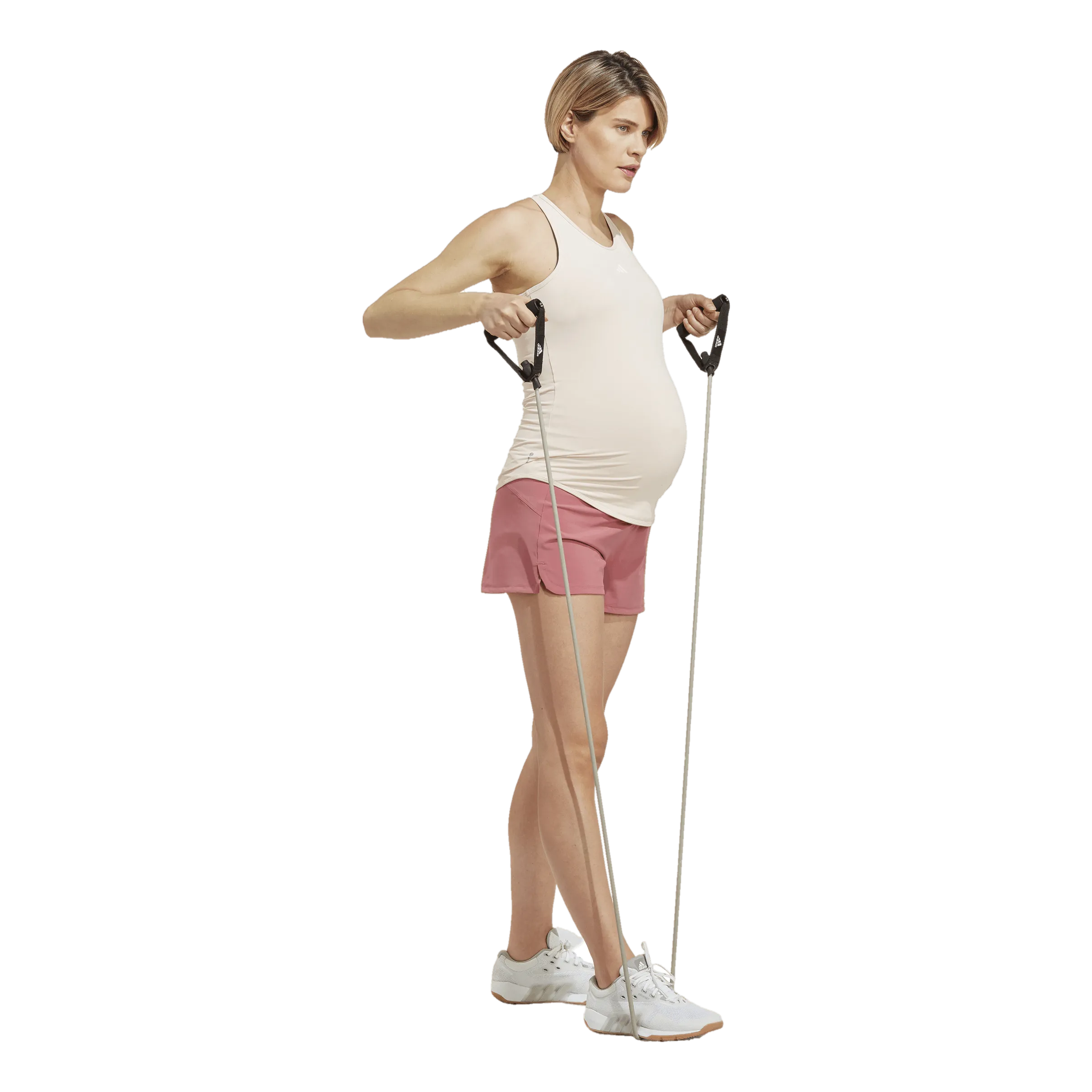 Adidas Pacer AEROREADY Train Essentials Woven Shorts (Maternity) Pnkstr/White
