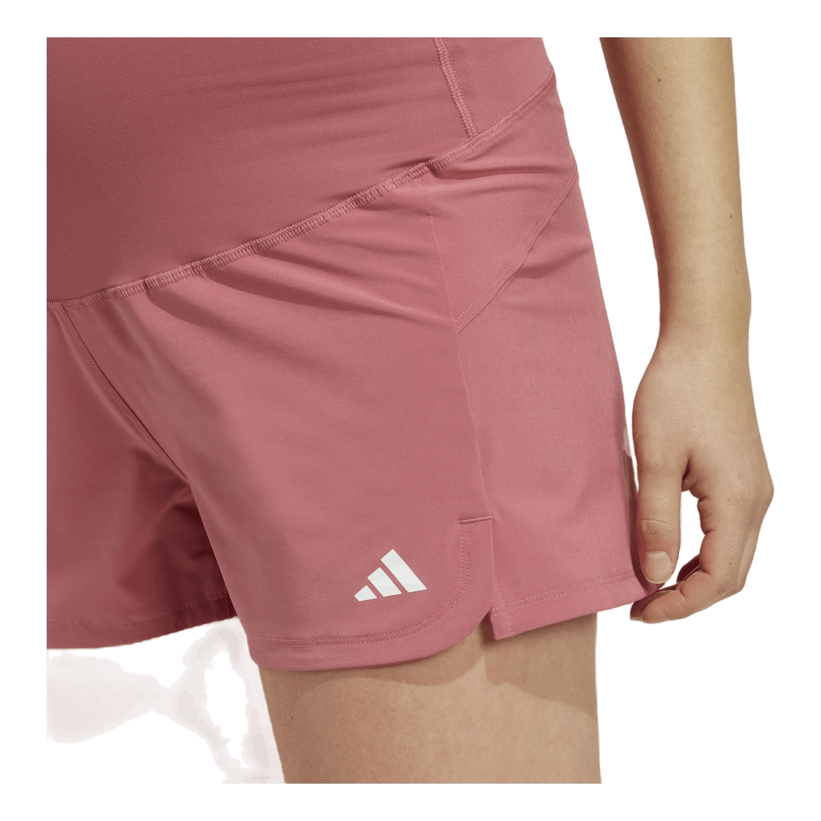 Adidas Pacer AEROREADY Train Essentials Woven Shorts (Maternity) Pnkstr/White