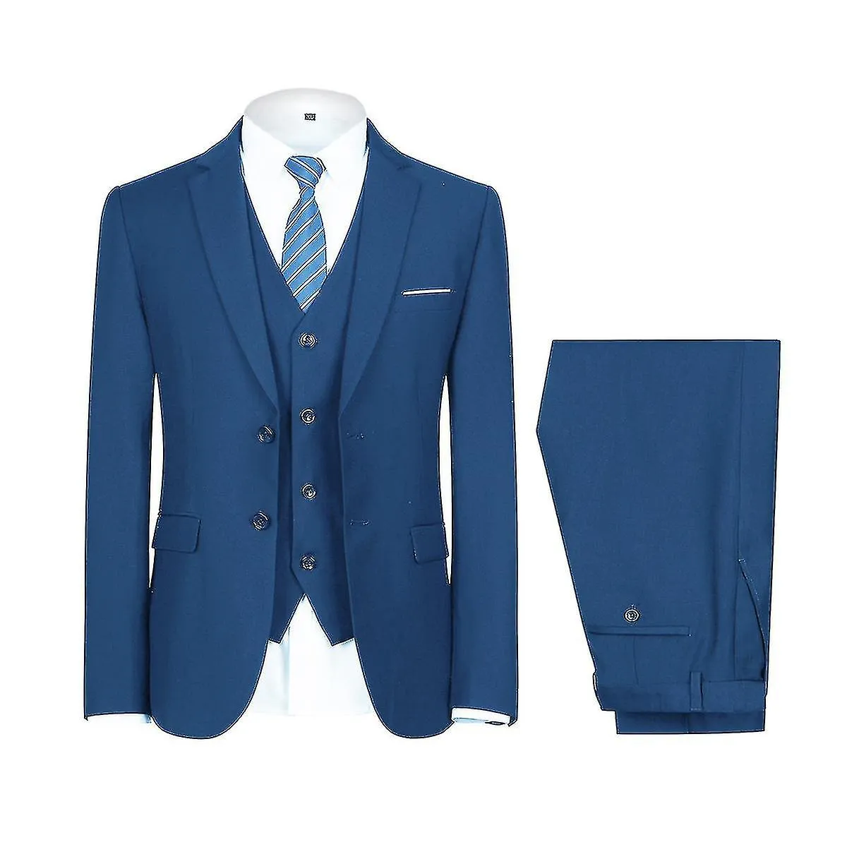 Allthemen Traje para hombres para la cena de la fiesta de bodas Traje de negocios de 3 piezas Blazer Vest Pantalones 9 colores