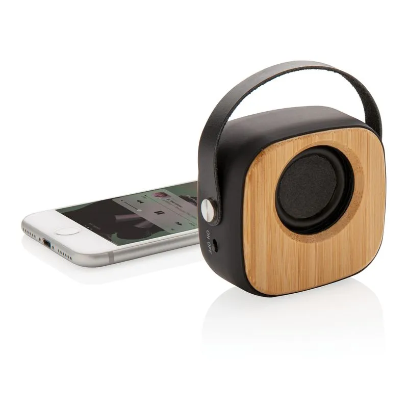 Altavoz inalámbrico corporativo correa de PU 3W