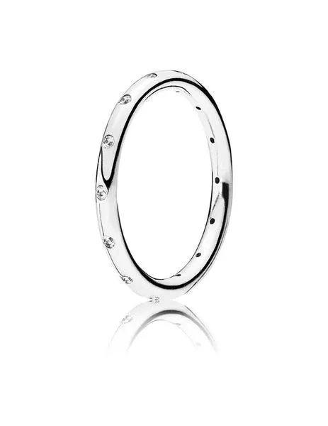 anillo pandora gotas brillantes