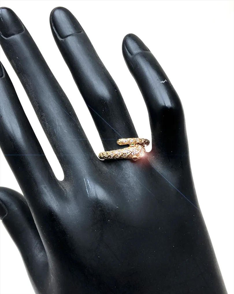 ANILLOS DE BISUTERIA DORADA PARA MUJER BONITA SERPIENTE
