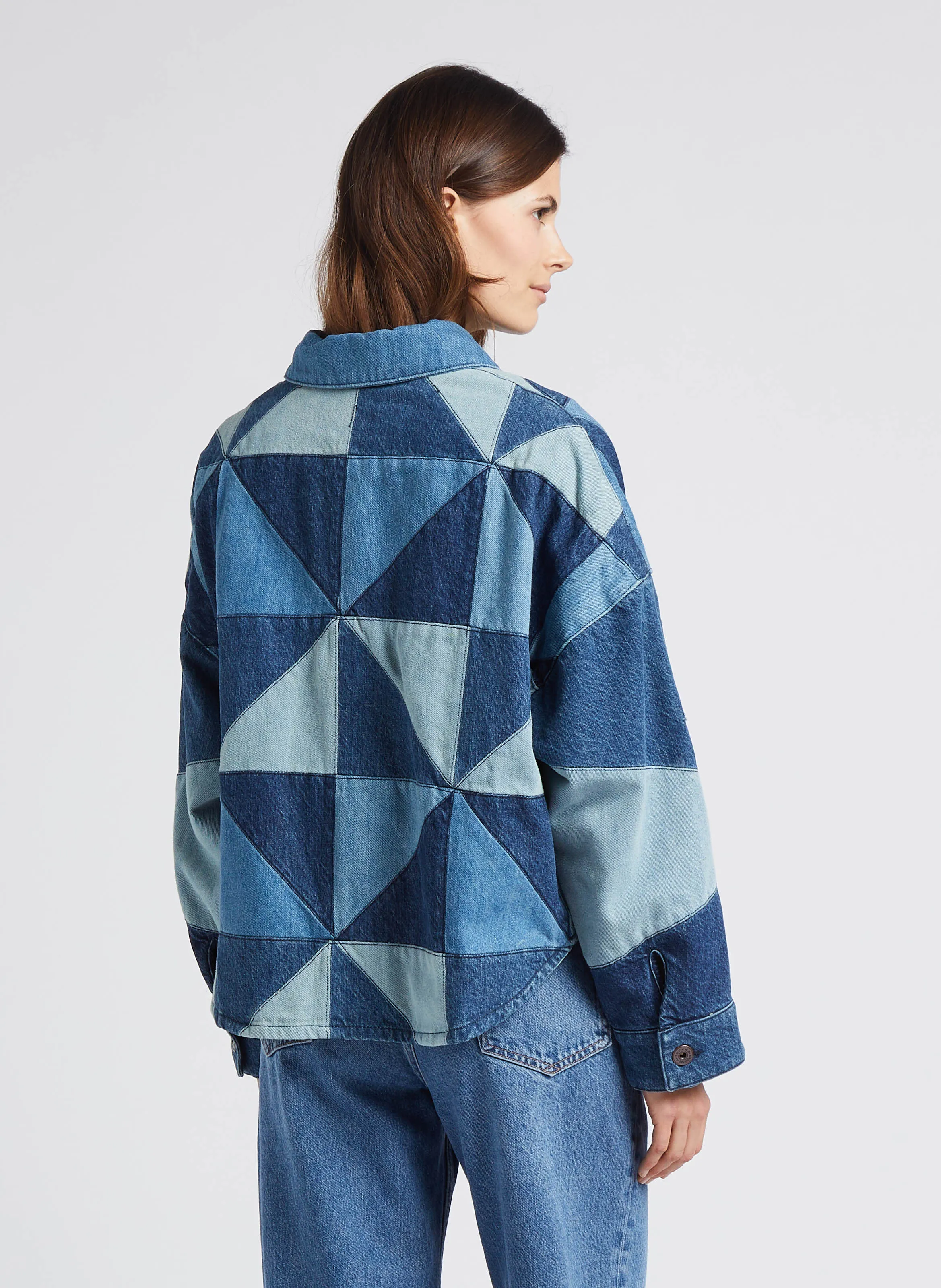 AZULENE  CHAQUETA DE ALGODóN CON CUELLO CLáSICO EN AZUL