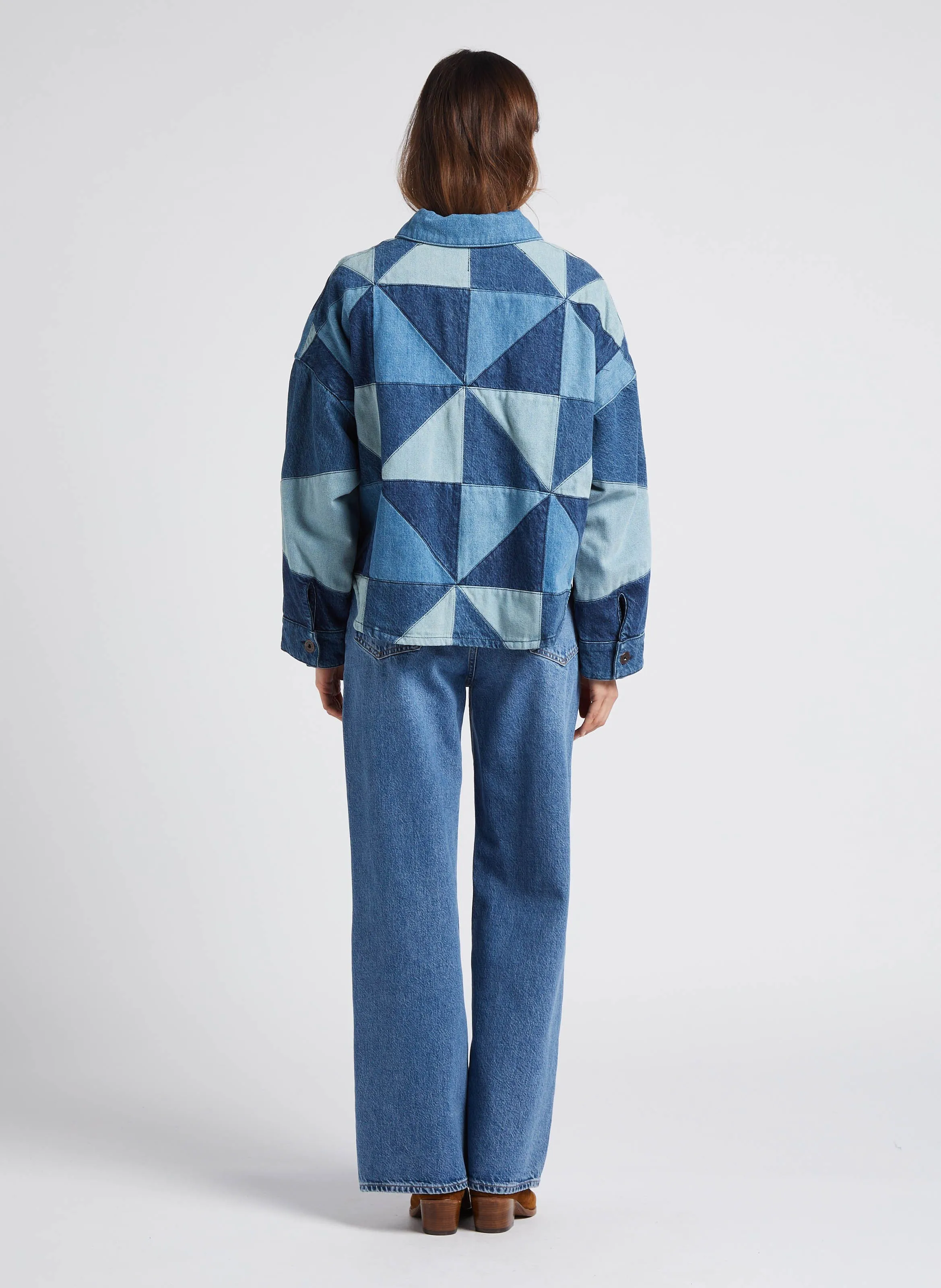 AZULENE  CHAQUETA DE ALGODóN CON CUELLO CLáSICO EN AZUL