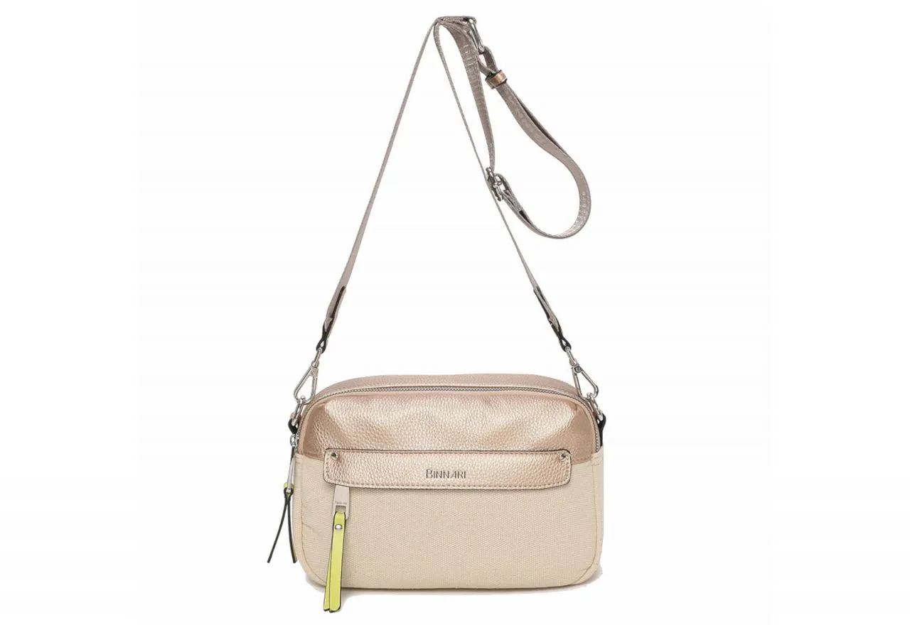 Bandolera Cava Bajo Textil Doble Compartimento Cremallera