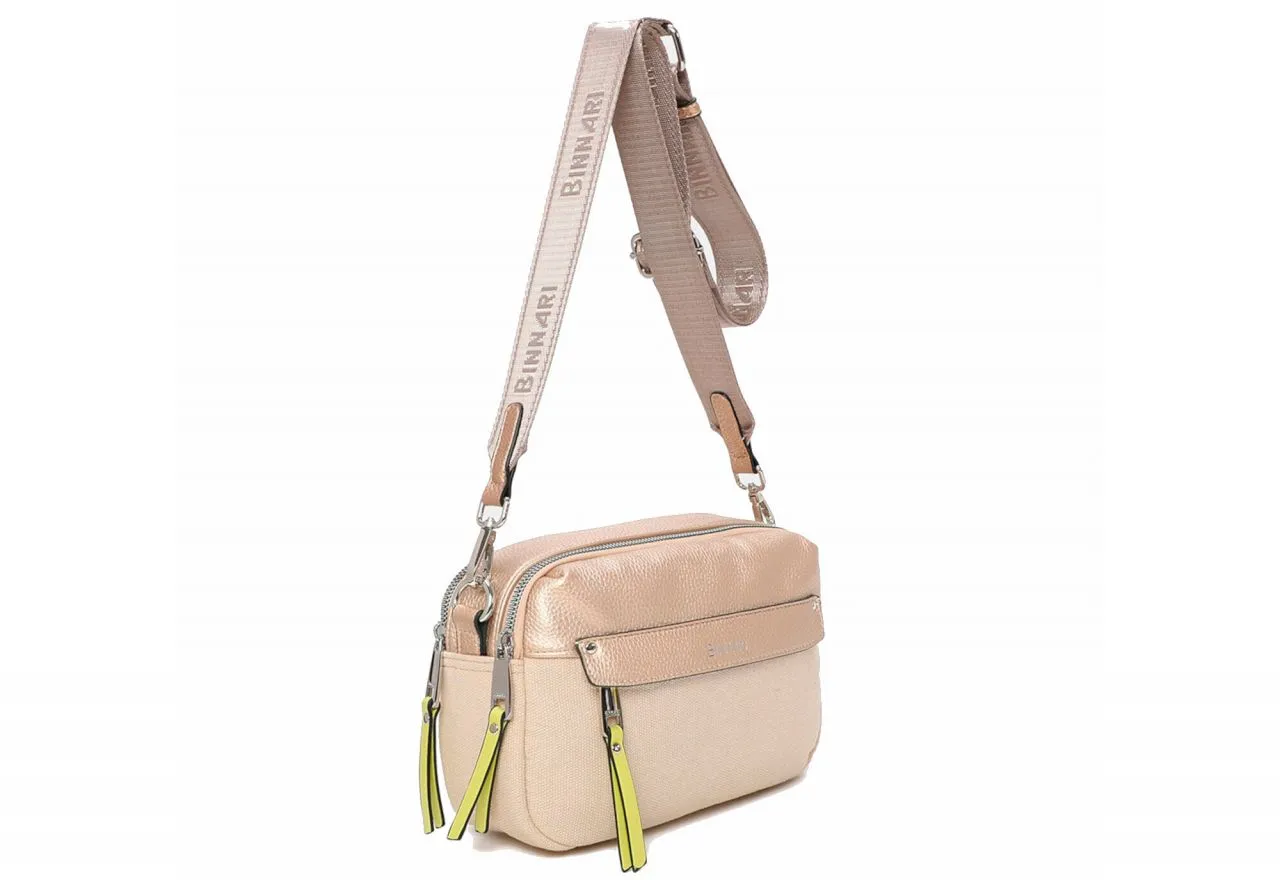 Bandolera Cava Bajo Textil Doble Compartimento Cremallera