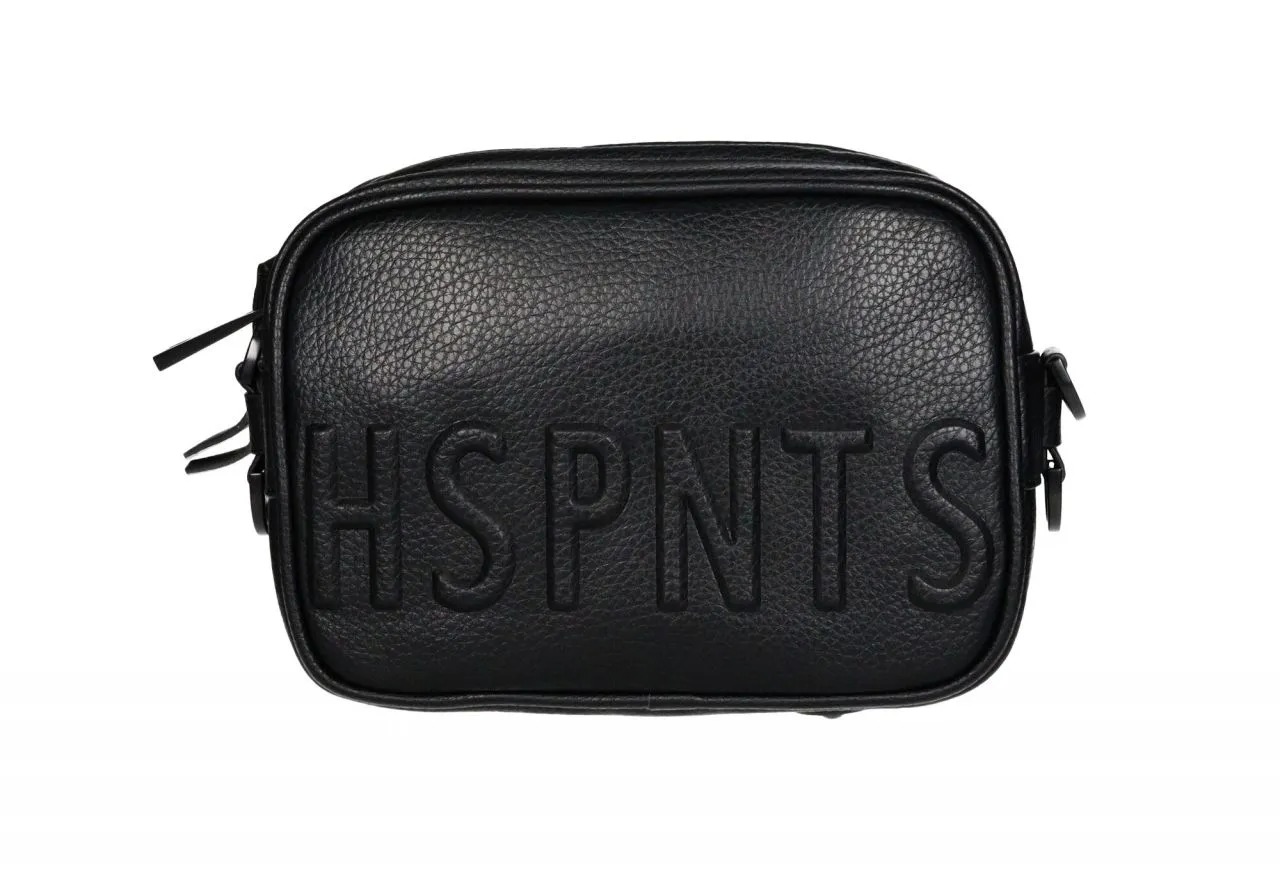 Bandolera Negra Letras Relieve Asas Intercambiables