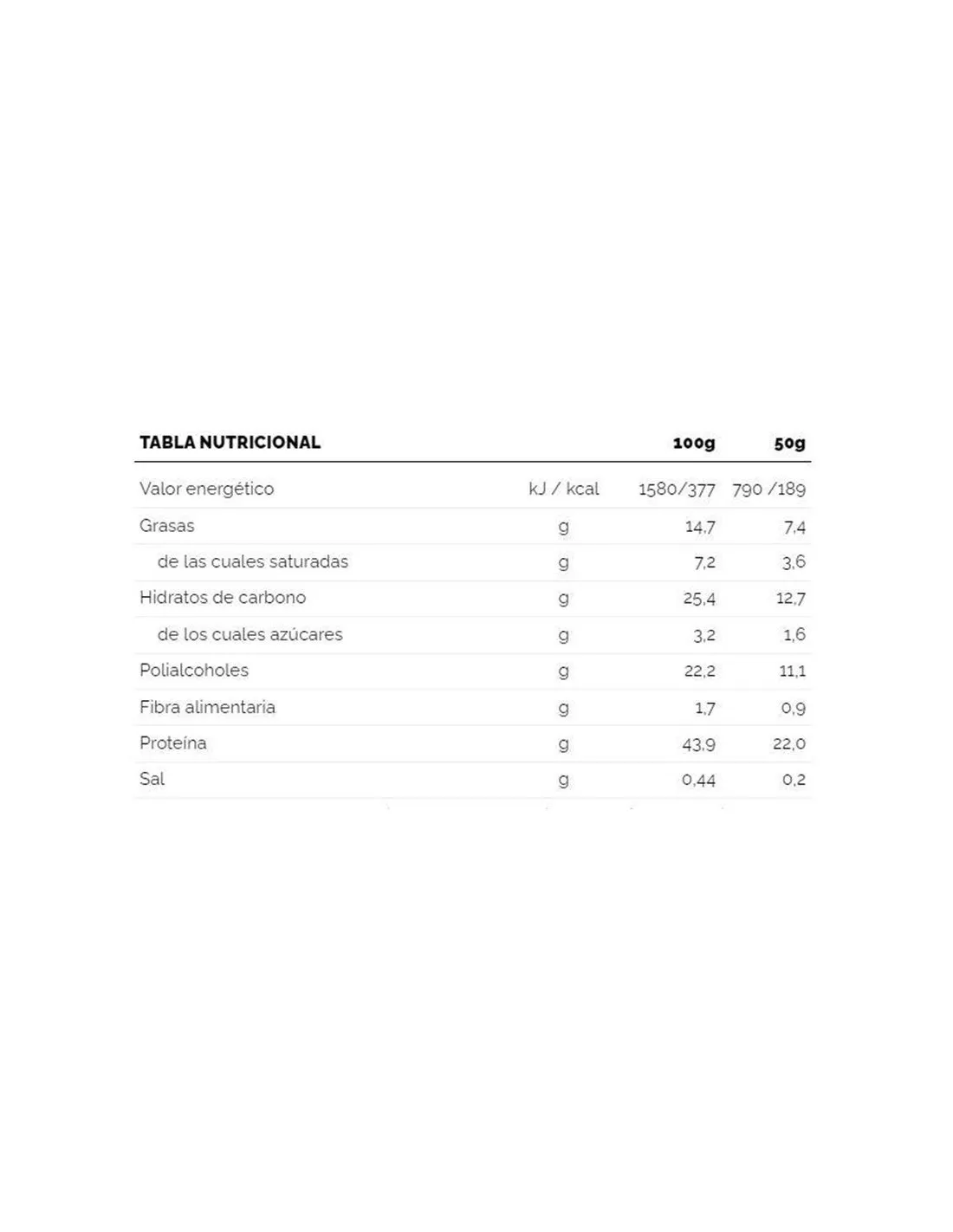 Barrita de Proteína Neo 46% Proteína 50gr Coconut & Chocolate