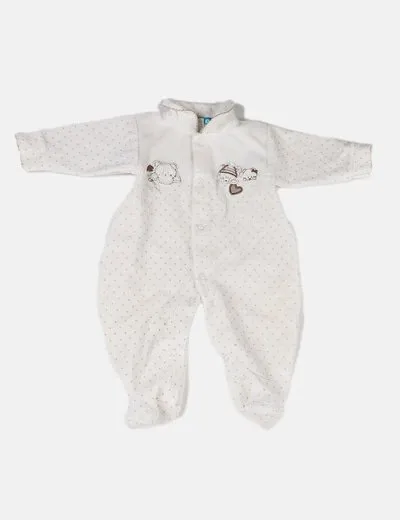 Bera Pijama blanco de lunares