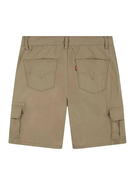 Bermuda Levis Standard Cargo Marrón Para Niño