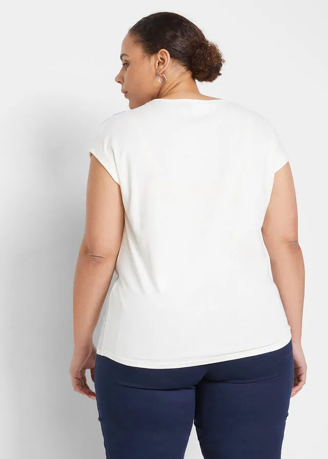 Blusa con estampado de flores Melocotón de flores