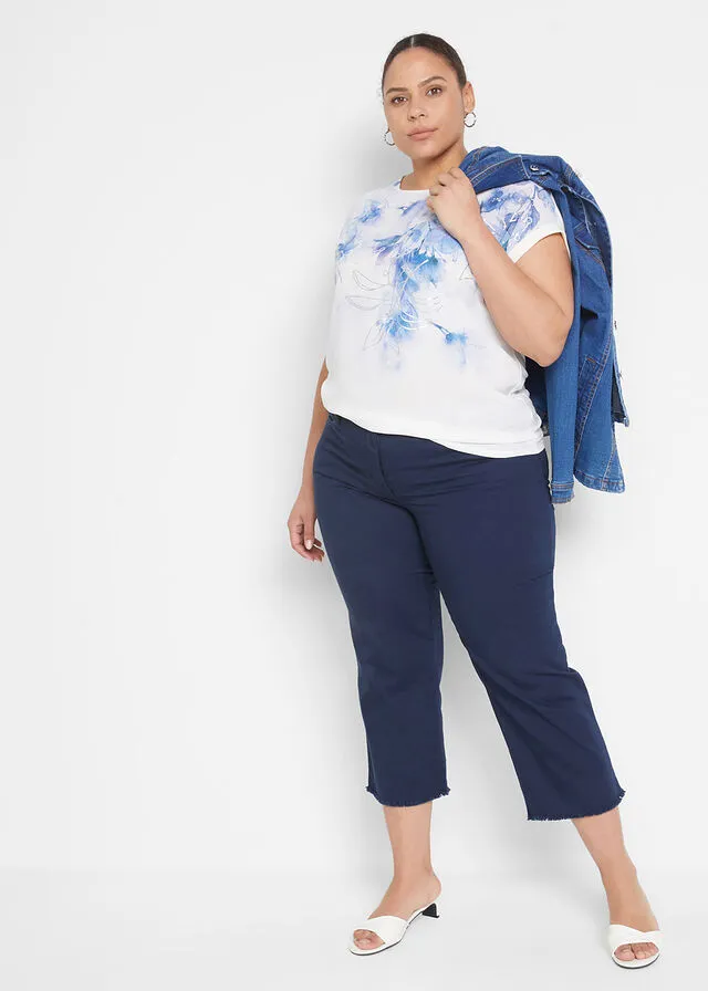 Blusa con estampado de flores Melocotón de flores