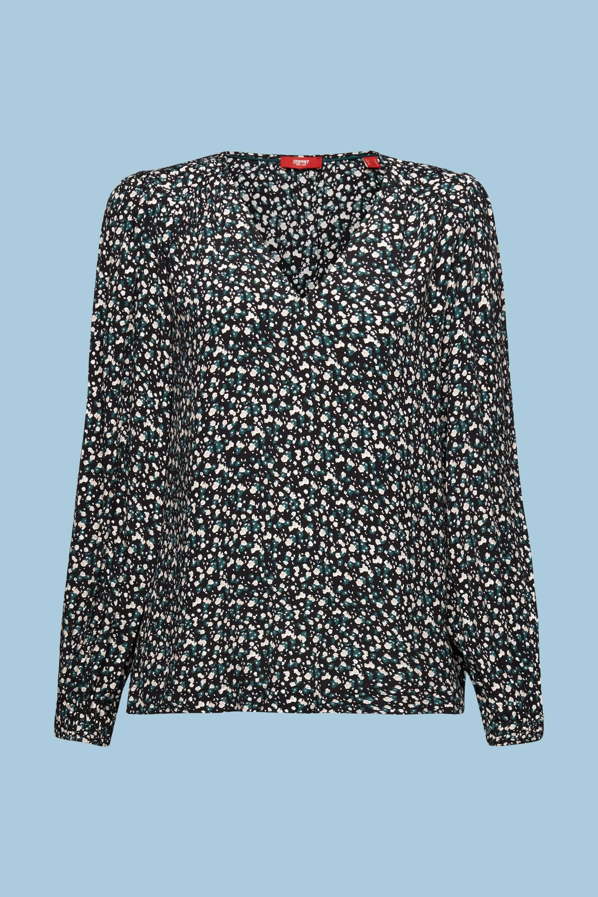 Blusa de cuello pico con estampado