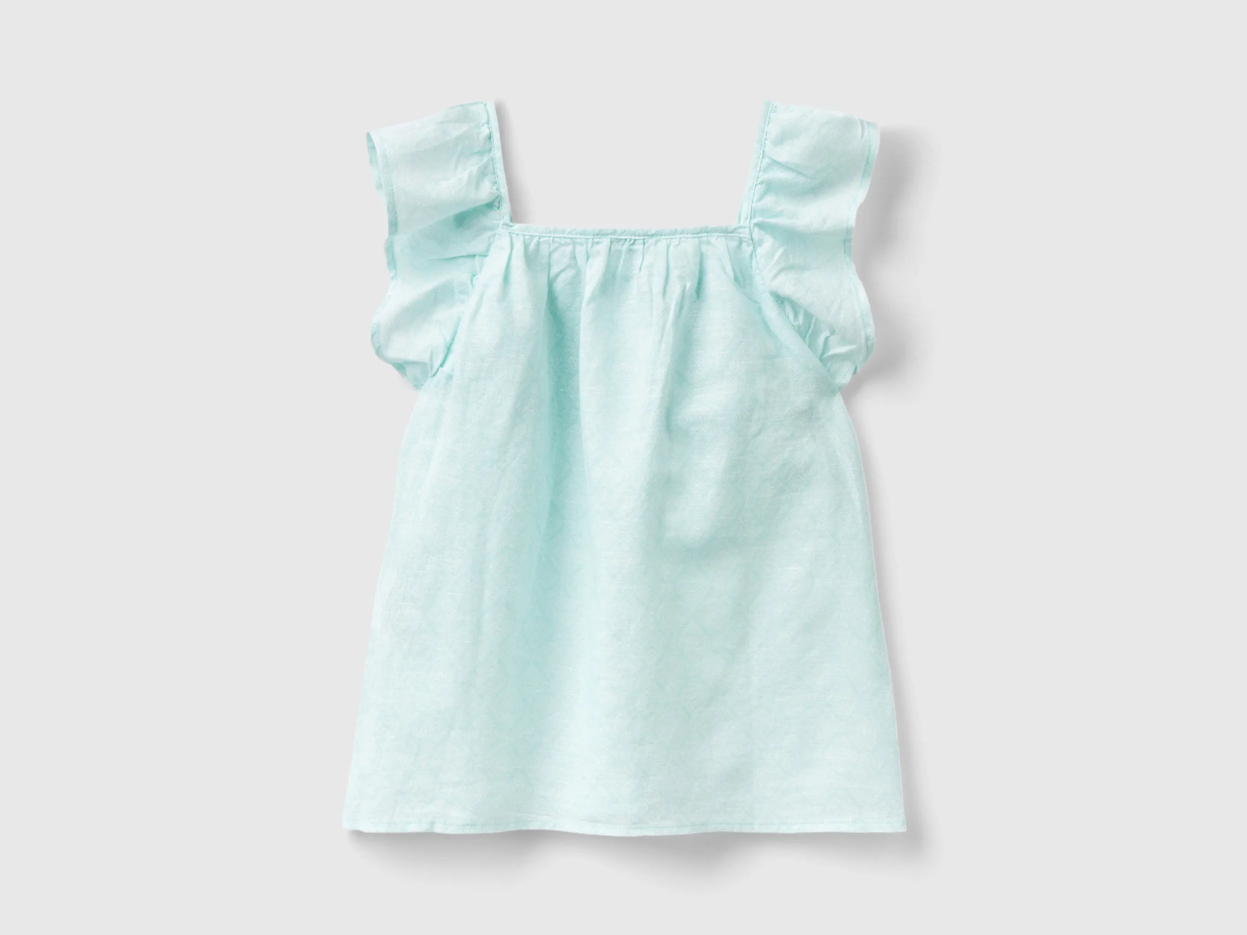 Blusa de lino mixto estampado