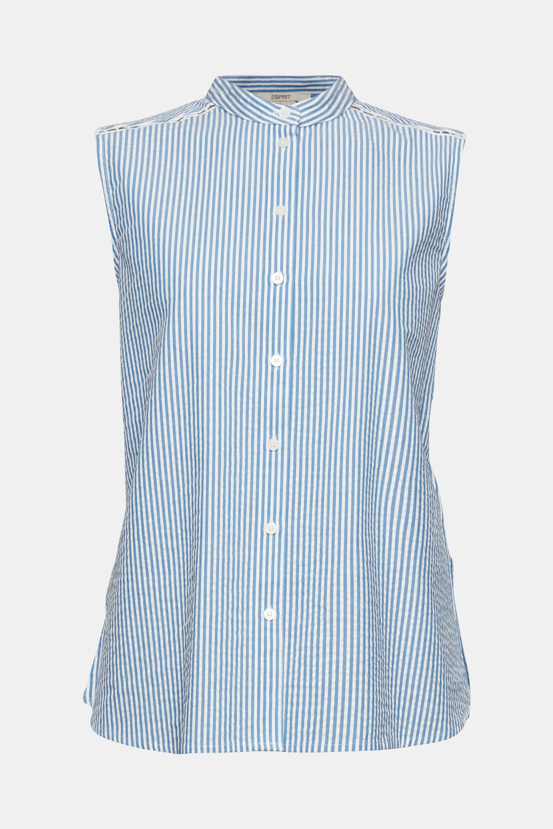 Blusa de manga corta con diseño de rayas verticales