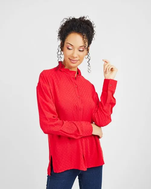 Blusa Mujer Glory Rojo Dark Poly