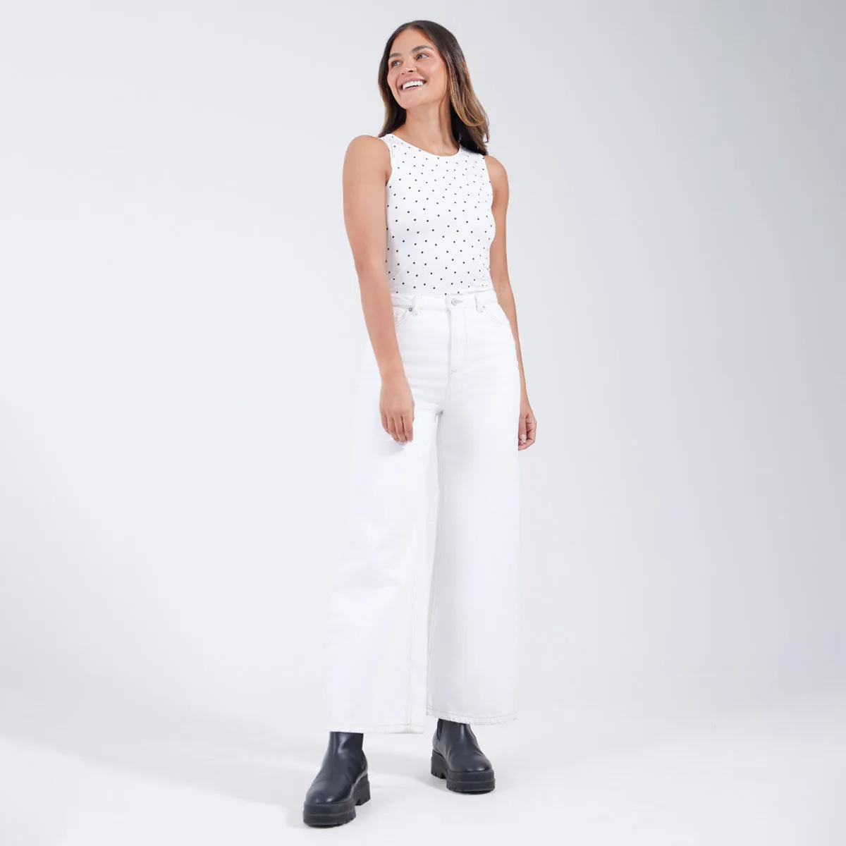 Body Estampado Con Escote Redondo