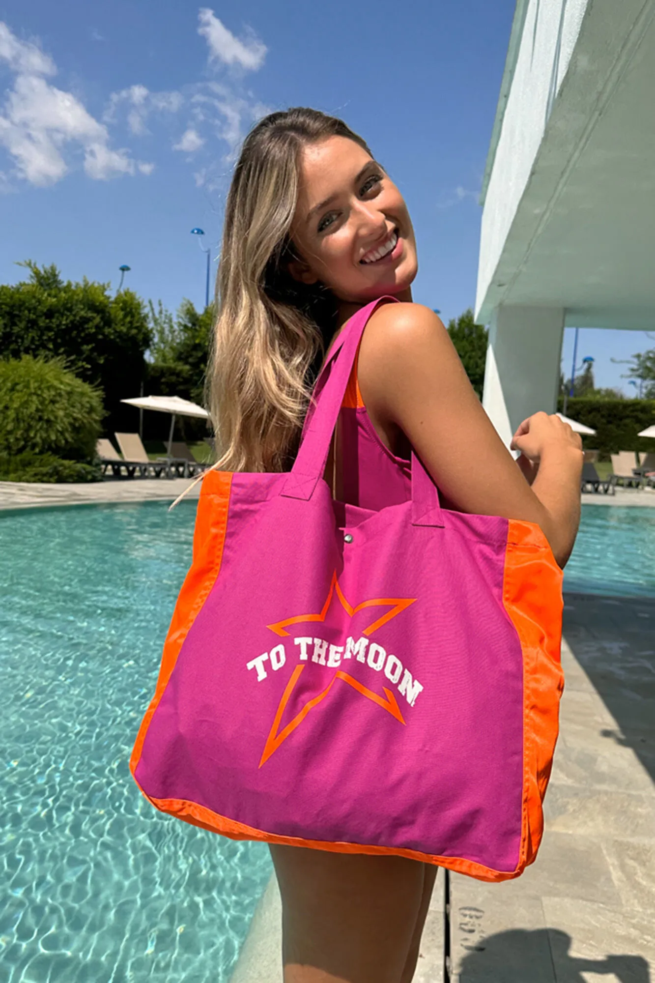 Bolsa De Playa Fucsia