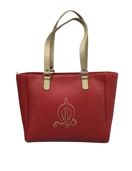 bolso 2 asas vaqueta cuero