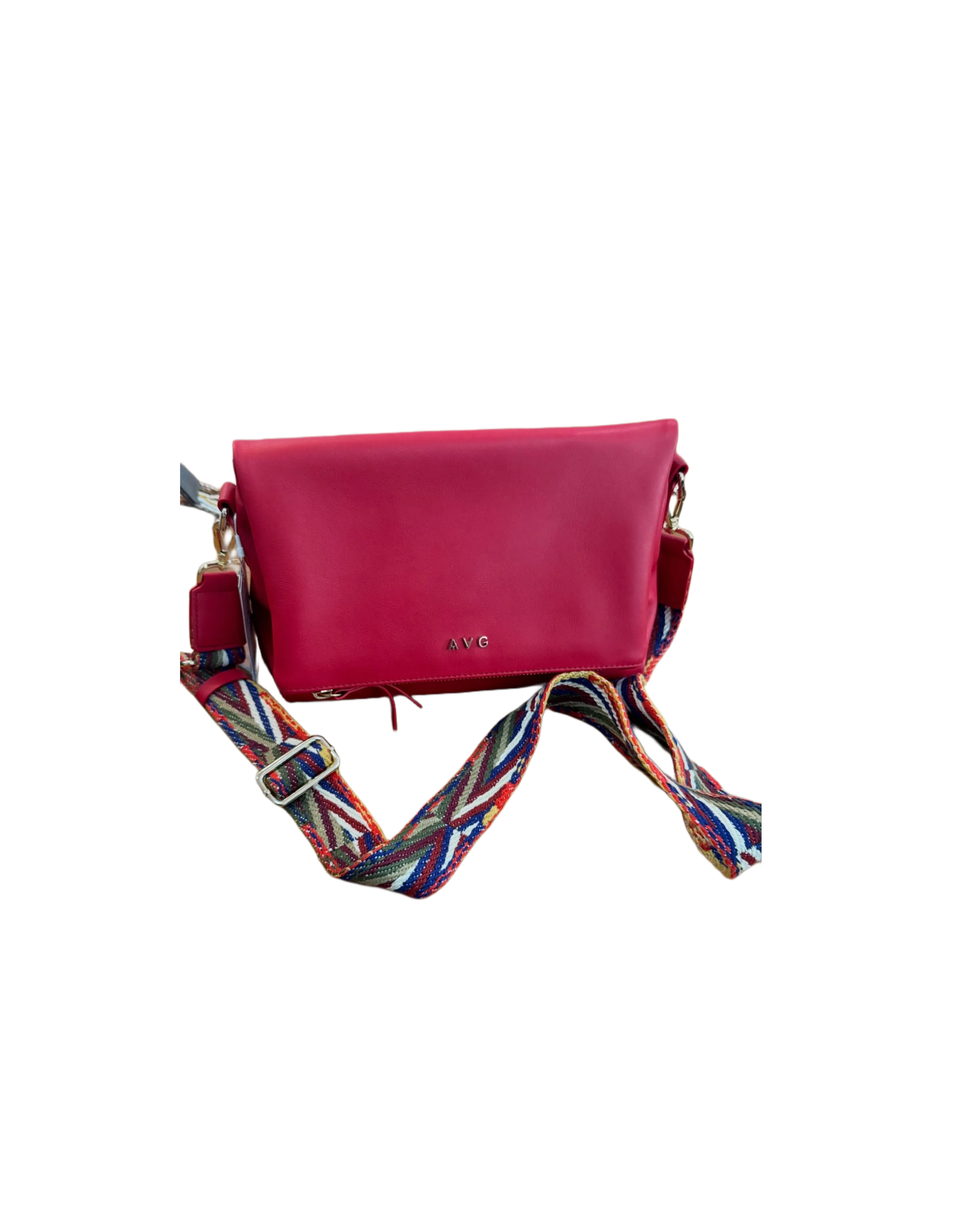 Bolso Bandolera Piel Rojo