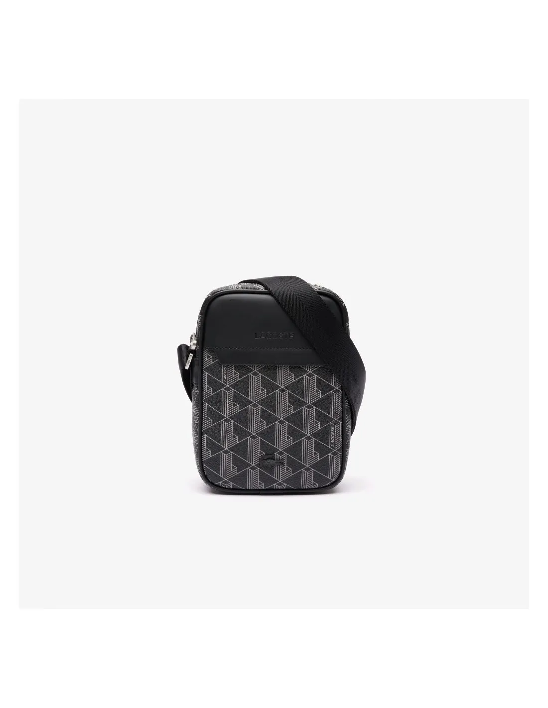 Bolso de hombro vertical The Blend con monograma estampado de Lacoste