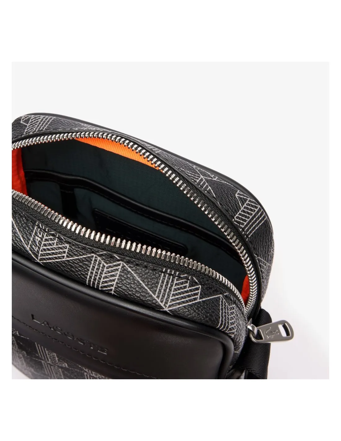 Bolso de hombro vertical The Blend con monograma estampado de Lacoste
