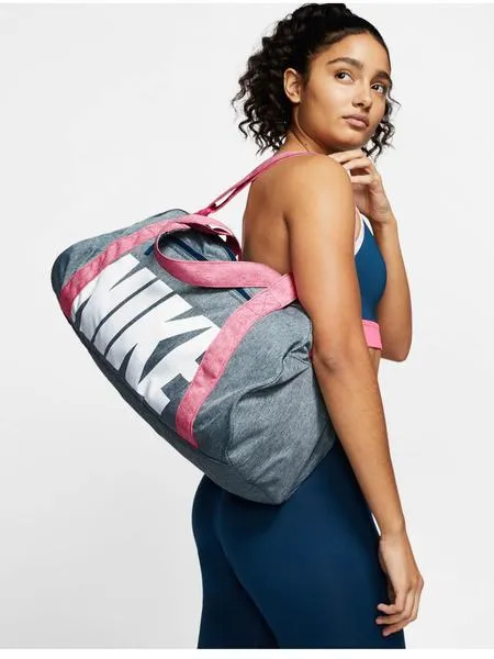 bolso nike gris/rosa mujer