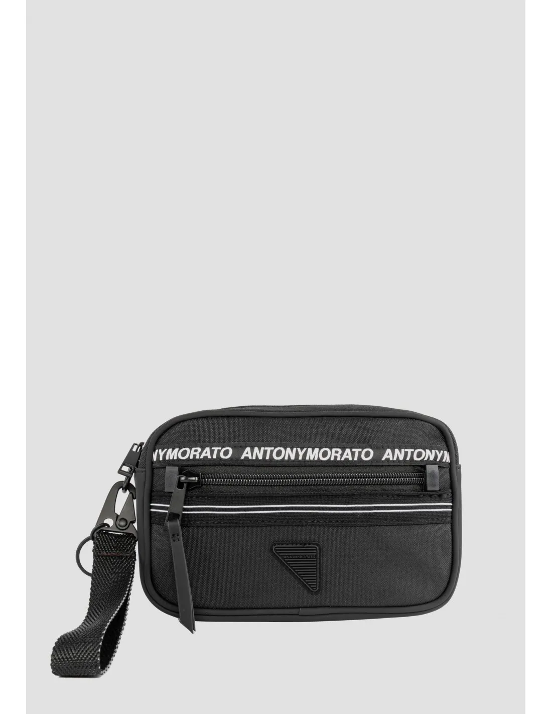 Bolso pouch en nailon con logo en contraste de Antony Morato