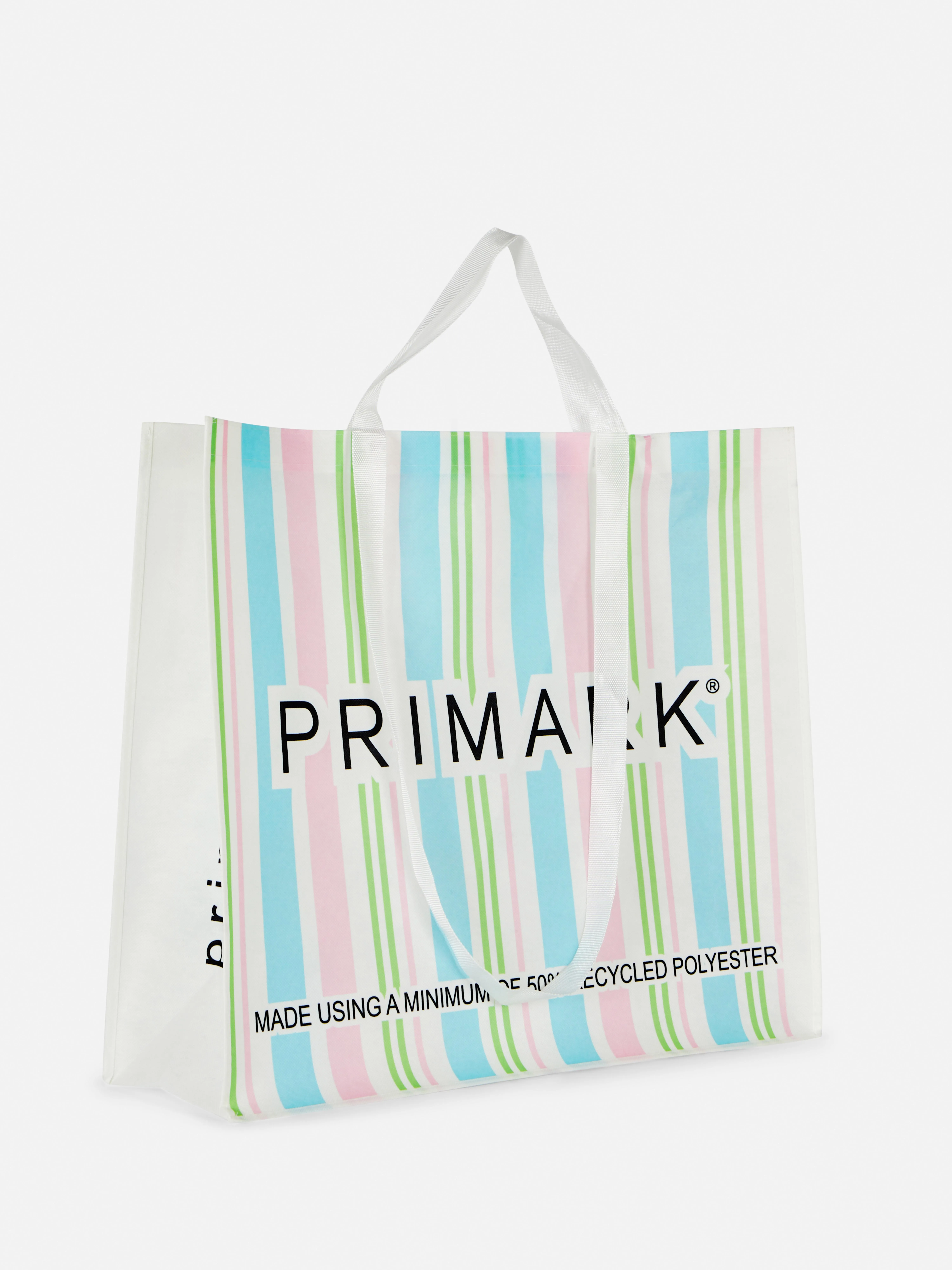 Bolso shopper XL con estampado a rayas
