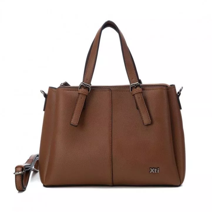 Bolso Xti 086636 con asas y tira regulable en marrón