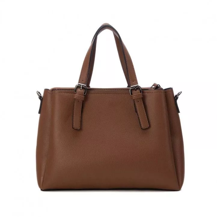Bolso Xti 086636 con asas y tira regulable en marrón