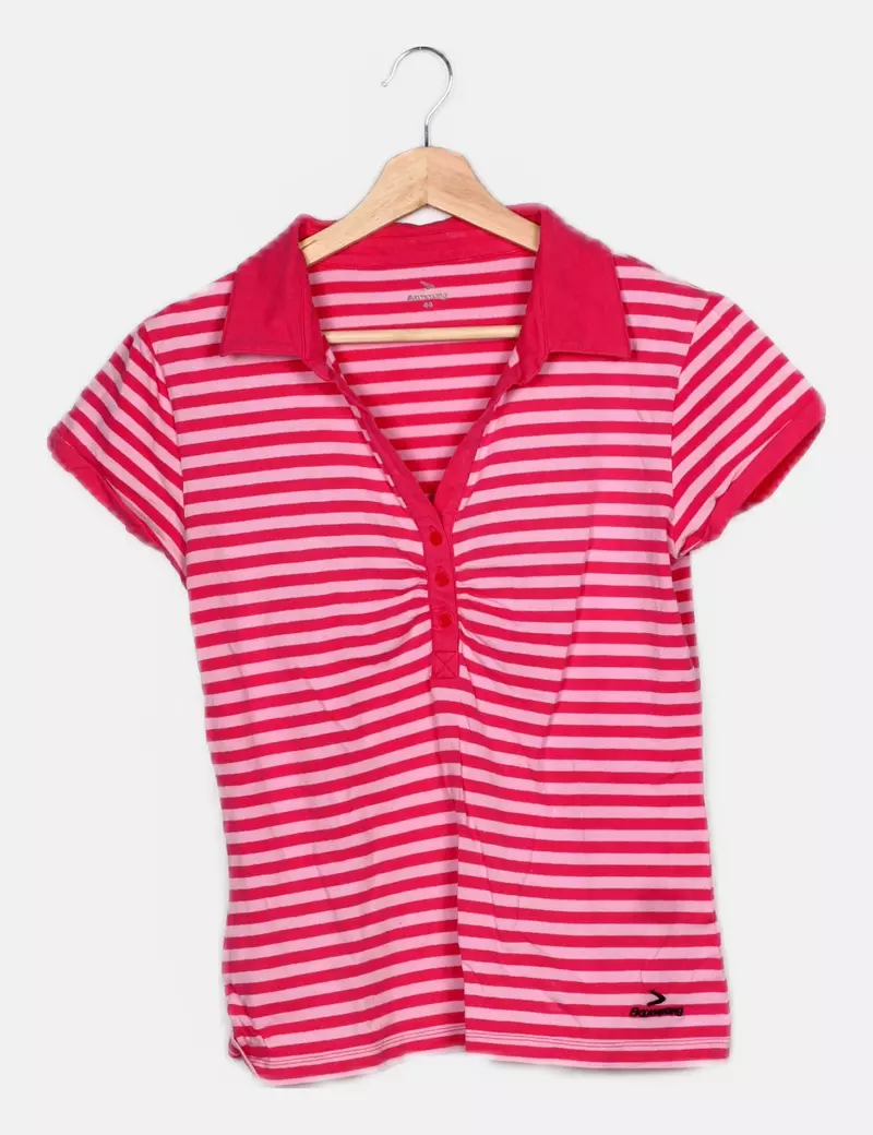 Boomerang Polo estampado rayas rosa