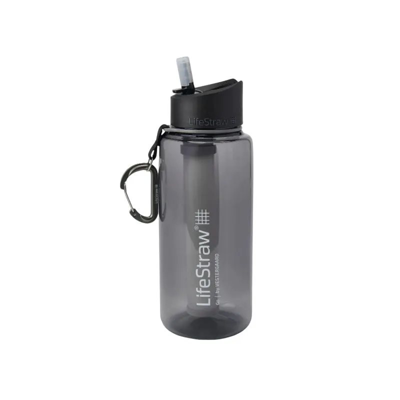 Botella con filtro Lifestraw Lifestrax Go Tritan Renew (Gris oscuro)