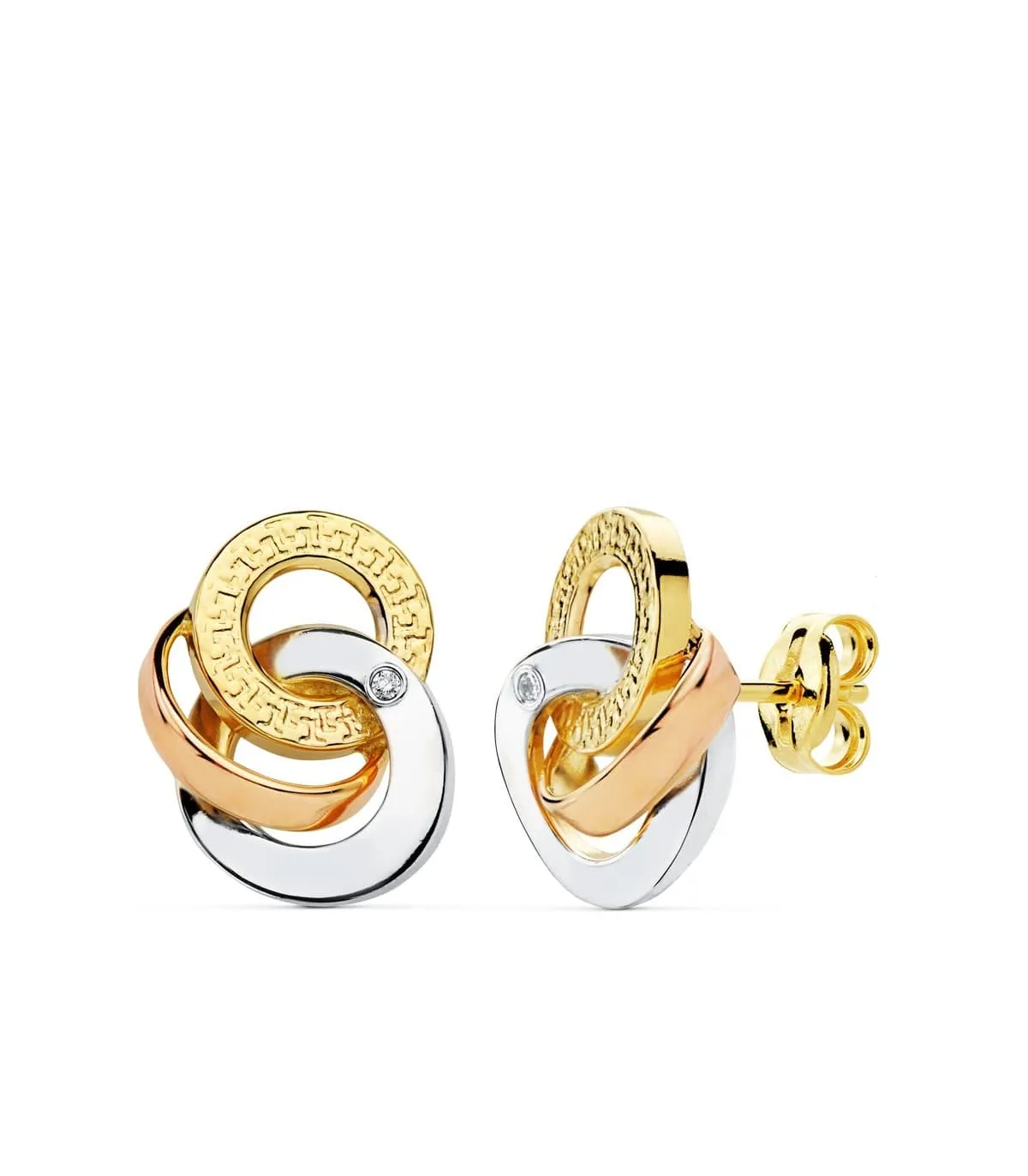 Boucles d'oreilles pour Femme Or Tricolore 18K Pastora