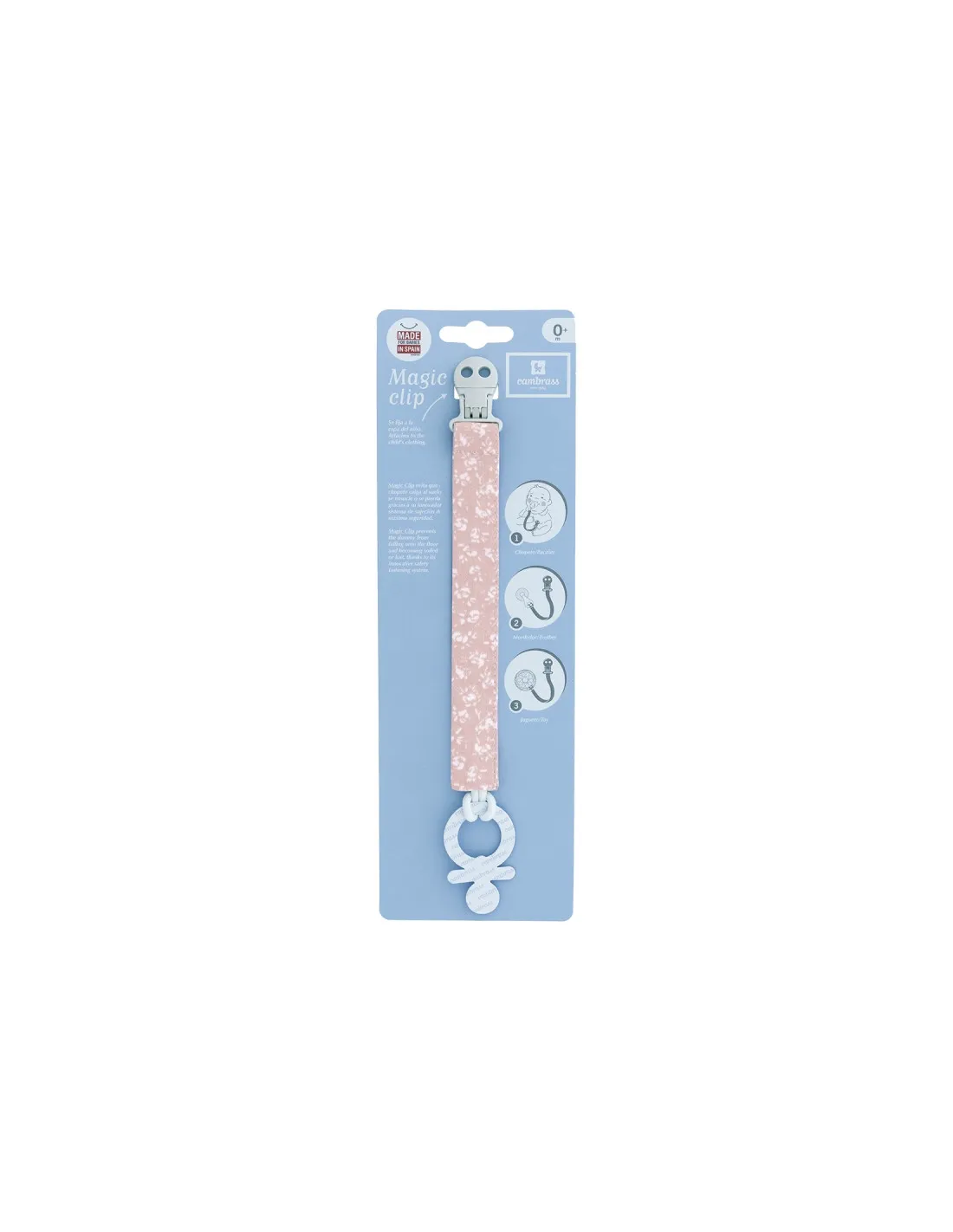 Cadena para chupete Liberty Rosa de Cambrass