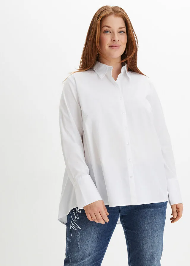 Camisa Blanco con estampado de leopardo