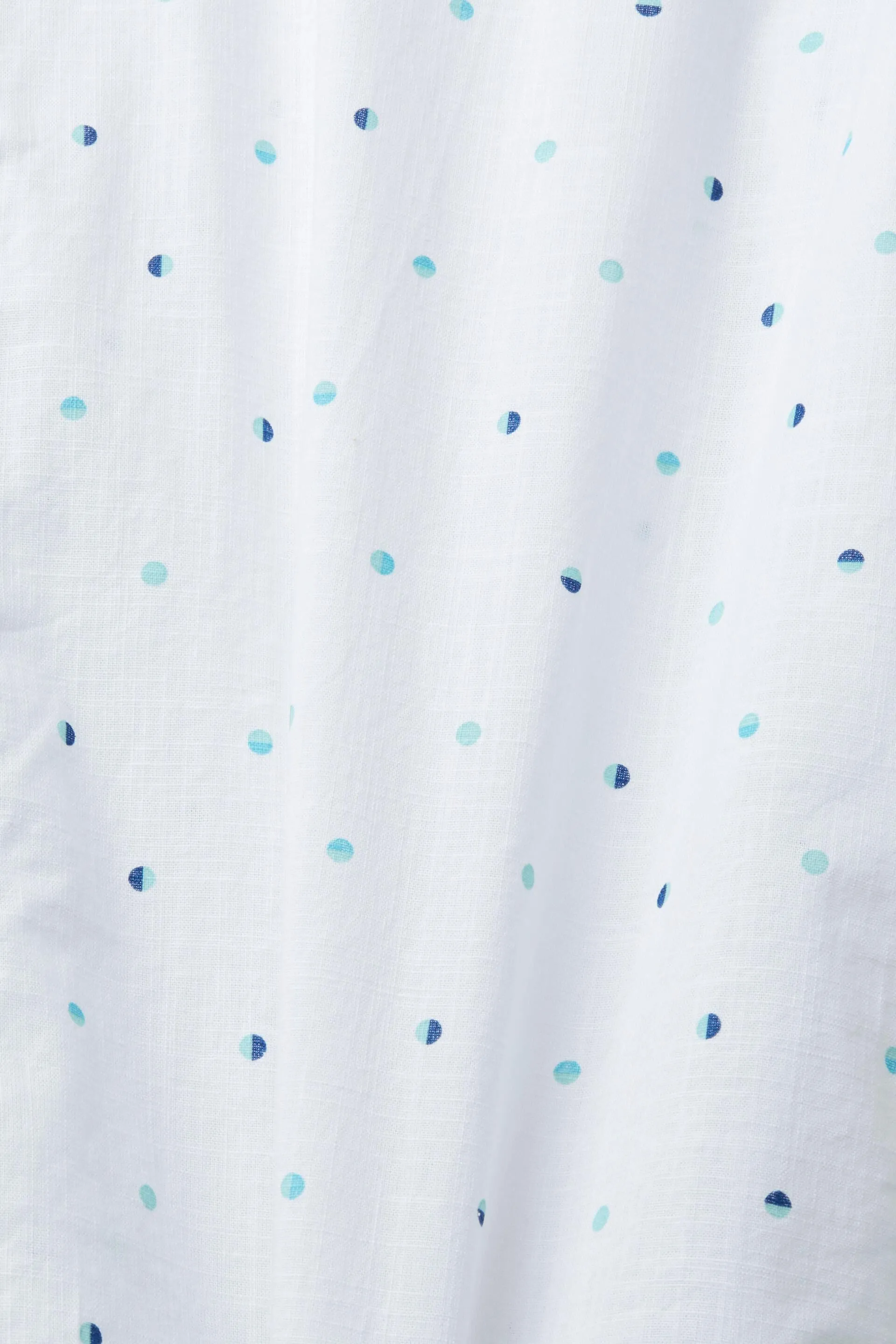 Camisa flameada de algodón con estampado de lunares