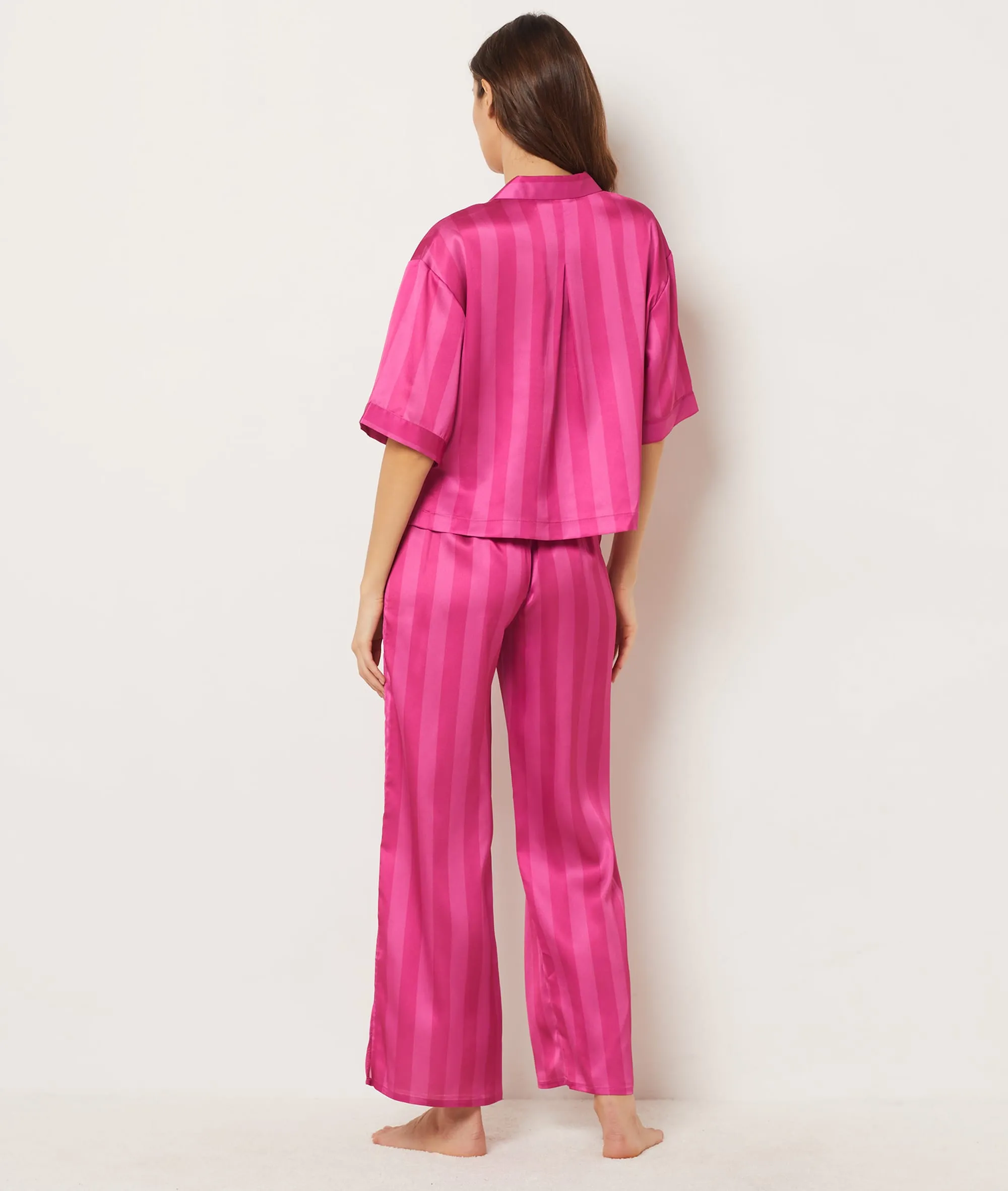 CAMISA PIJAMA ESTAMPADO DE RAYAS REIGA IMP FD CORAIL  ETAM