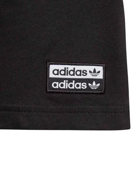 camiseta adidas tee negro blanco para niño y niña