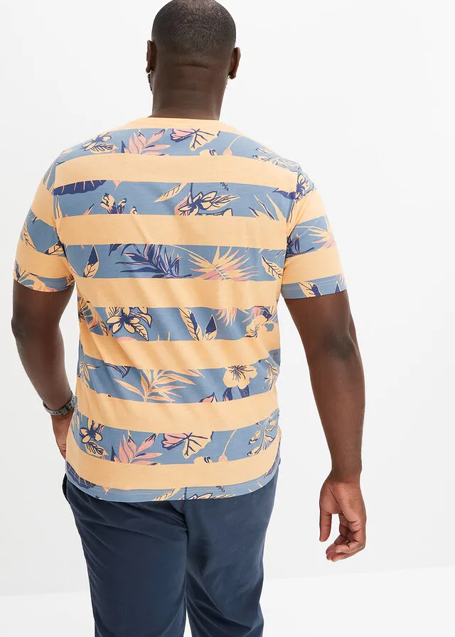 Camiseta Albaricoque con rayas horizontales