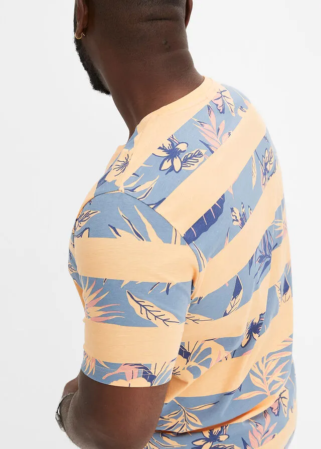 Camiseta Albaricoque con rayas horizontales