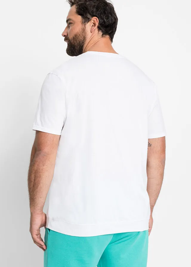 Camiseta con corte cómodo Blanco estampado