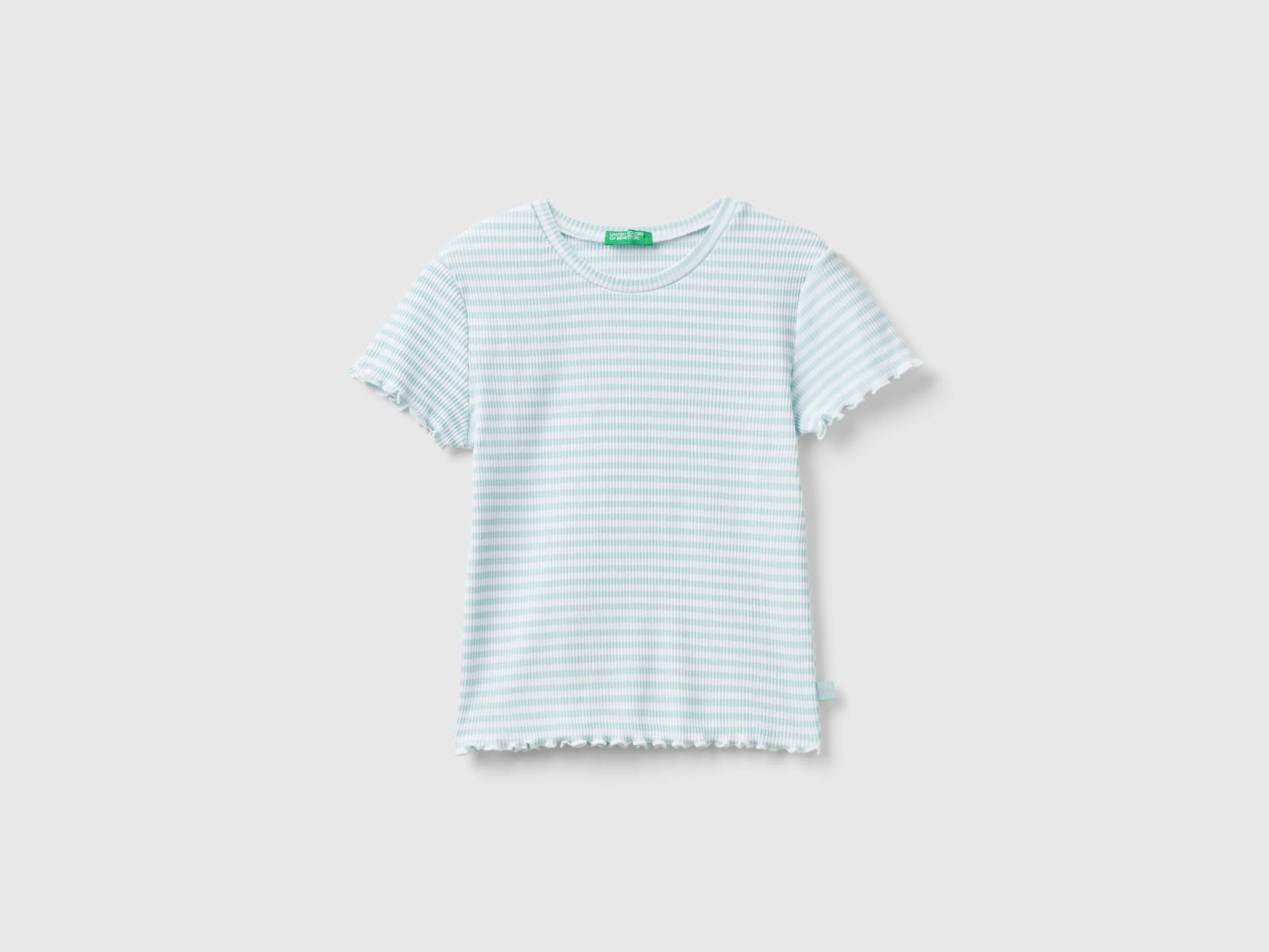 Camiseta de rayas de algodón elástico